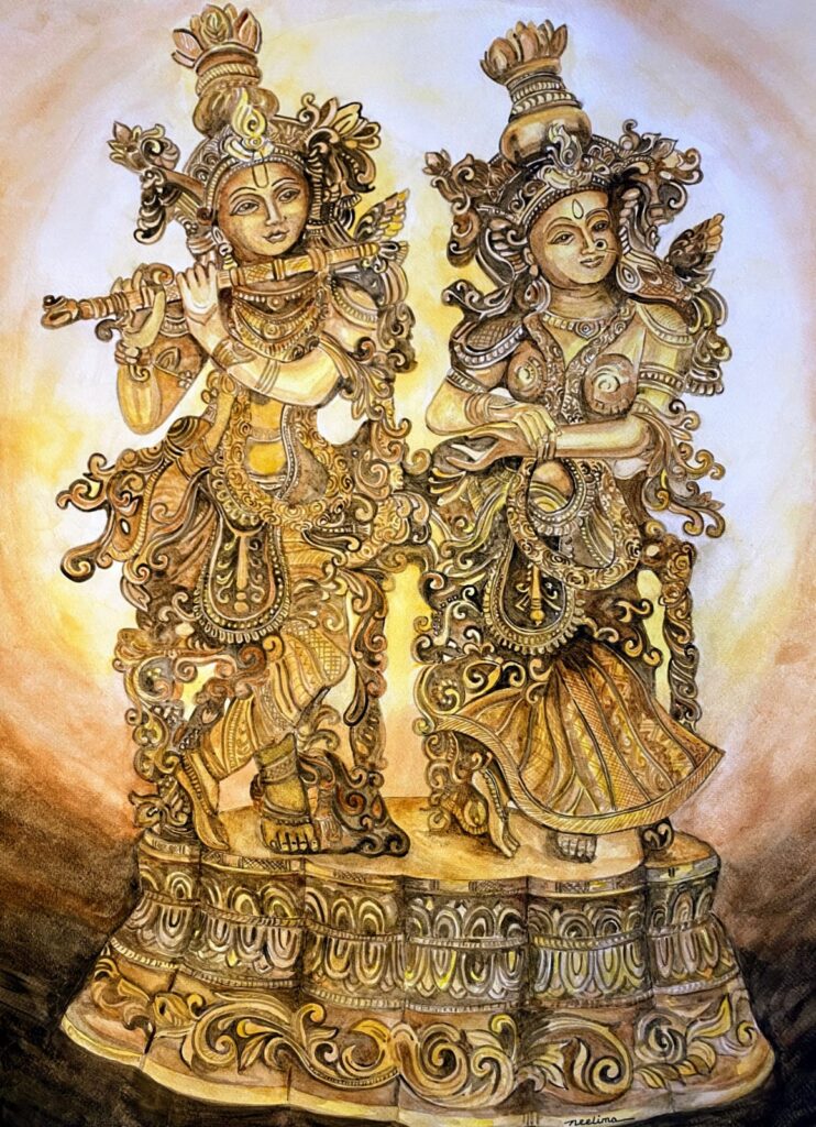 radha krishna handmade paintings